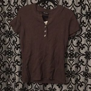 Access Right Mix Henley sweater short sleeve NWT